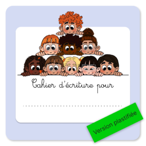 Cahier d'écriture plastifié