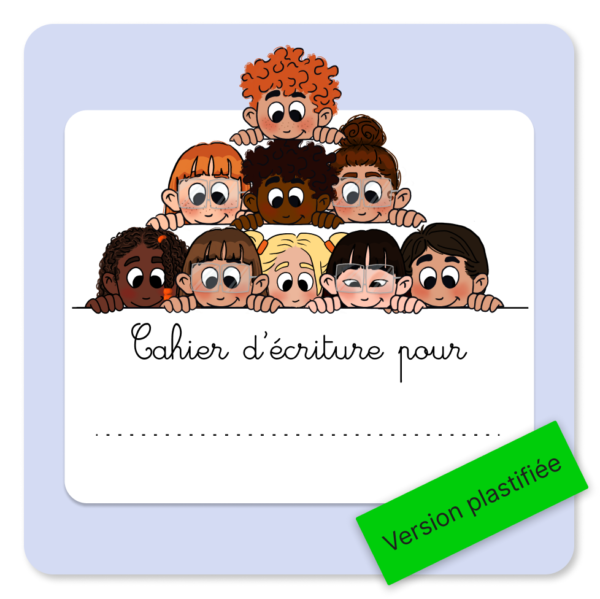 Cahier d'écriture plastifié